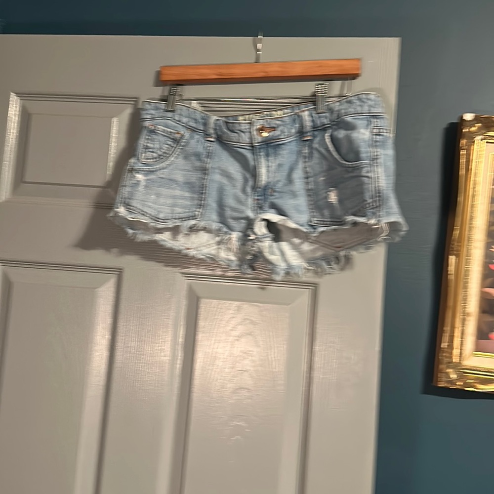 Denim cutoff shorts. Size 15. Run very small. Mossimo.